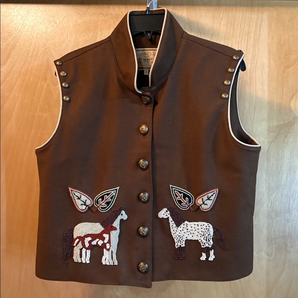 Double D Ranch Chocolate Brown Vest; Size L
